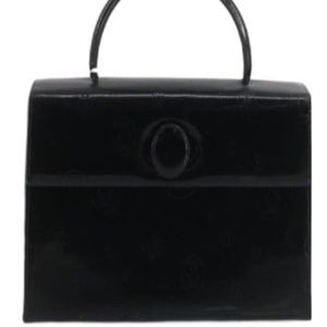 Cartier Happy Birthday Women's Patent Leather Handbag Black